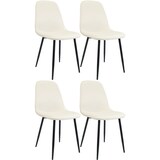 thumbnail of Set di 4 sedie da pranzo Maryam crema/Velluto