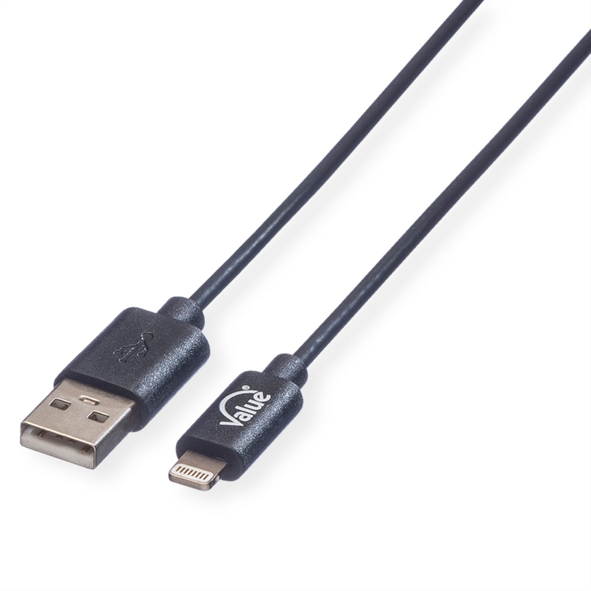 VALUE 8pin naar USB 2.0 kabel voor iPhone, iPod, iPad, 0,15 m