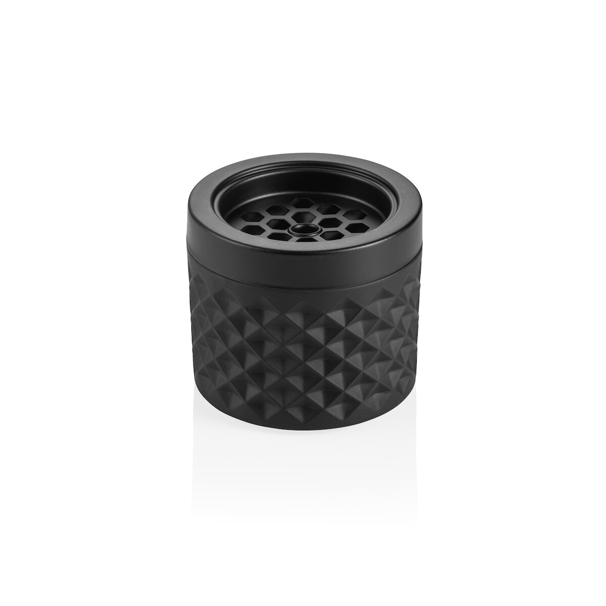WAS Germany - Windaschenbecher, Ø 9,4 cm, schwarz, Glas/Metall