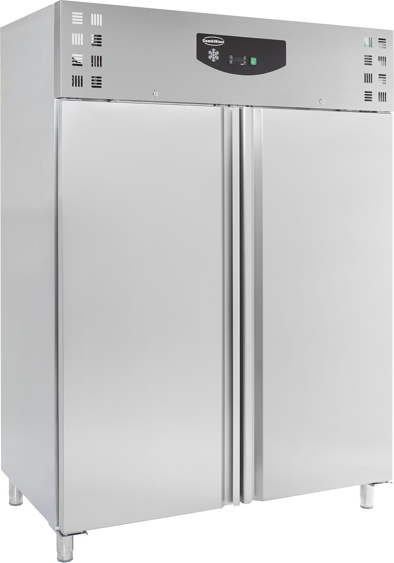Kühlschrank BONGO | 2x abschließbare Tür | 1410 Liter, HxBxT 201x148x83cm | -2/+8°C | Edelstahl + CHEFGASTRO Geschirrtuch