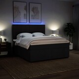 thumbnail of vidaXL Boxspringbett mit Matratze Schwarz 180x200 cm Stoff