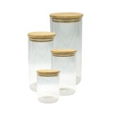 thumbnail of Set de 4 boîtes de conservation en verre avec couvercle en Bambou Fackelmann Nature