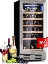 thumbnail of Klarstein Vinovilla 29 Built-In Weinkühlschrank 81 l / 29 Fl. Glastür Edelstahl Edelstahl