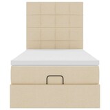 thumbnail of vidaXL Ottoman-Bett mit Matratze & LEDs Creme 90x190 cm Stoff