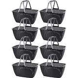 thumbnail of 8x Einkaufskorb Tragetasche Korb 43x30x21,5cm Kunststoff 23L Tragegriffe Einkaufen