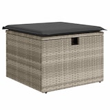 thumbnail of vidaXL 9-tlg. Garten-Sofagarnitur mit Kissen Hellgrau Poly Rattan