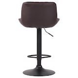 thumbnail of Décoshop26 - Barkruk/hoge stoel x1 in bruin PVC met verticale stiksels en zwart metalen frame 10_0005098