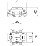 thumbnail of OBO Bettermann Steckdose 0 Grad, 1-fach STD-D0C8 SWGR1 6120420