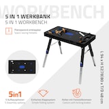 thumbnail of ECD Germany 5 in 1 Werkbank klappbar 94x48x80 cm, höhenverstellbar, bis 150 kg, Rollwagen Rollbrett Sägebock, Multifunktionaler Arbeitstisch Werkstatt
