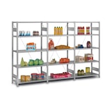 thumbnail of PROREGAL Edelstahl Fachbodenregal Stecksystem T-Profil | HxBxT 200x100x30cm | 5 Ebenen | Geschlitzter Fachboden zur Belüftung | Fachlast 150kg