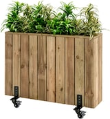 thumbnail of Jardinera de Madera Separador de Terrazas con Ruedas 100 x 24 x 80 cm