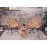 thumbnail of Eetkamerstoel HWC-M28, Keukenstoel Rieten Stoel Rotan Stoel, Kubu Rotan Metaal