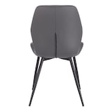 thumbnail of SVITA JAMIE 2er Set Esszimmerstuhl Polsterstuhl ohne Armlehnen Kunstleder Grau