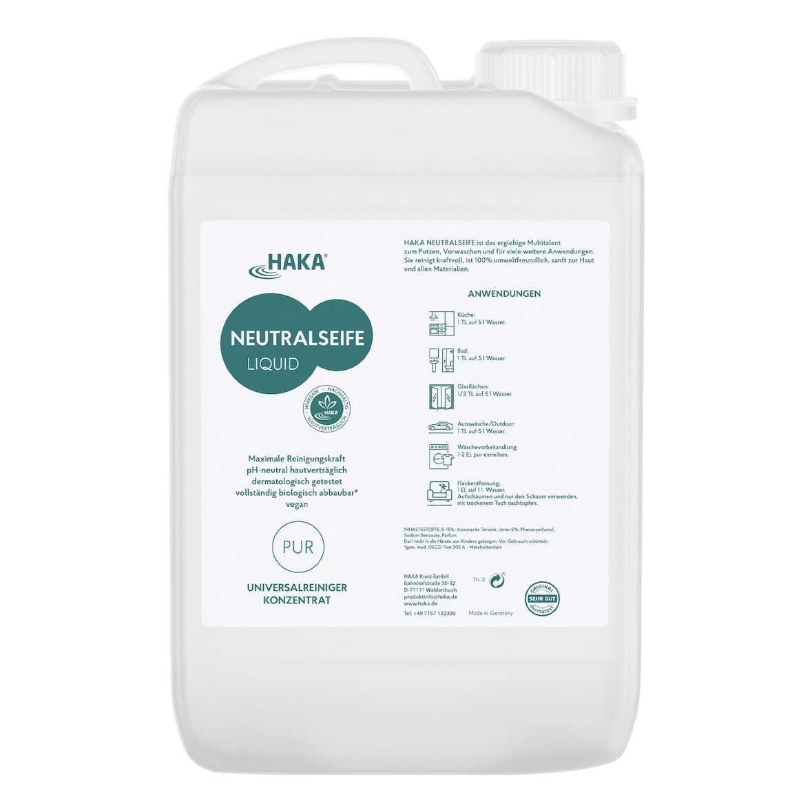 HAKA Neutralseife Liquid 3l Reinigungsmittel Allzweckreiniger ph neutral flüssig