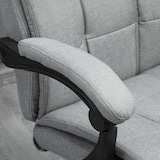 thumbnail of Vinsetto Cadeira de Escritório Reclinável Estofada em Tecido com Altura Ajustável e Apoio para os Pés 66x76x116-124 cm Cinza