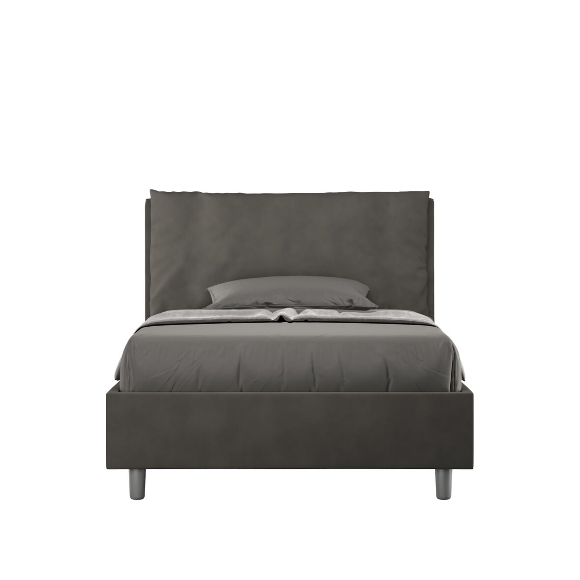 Cama con somier Antea 110x200 gris