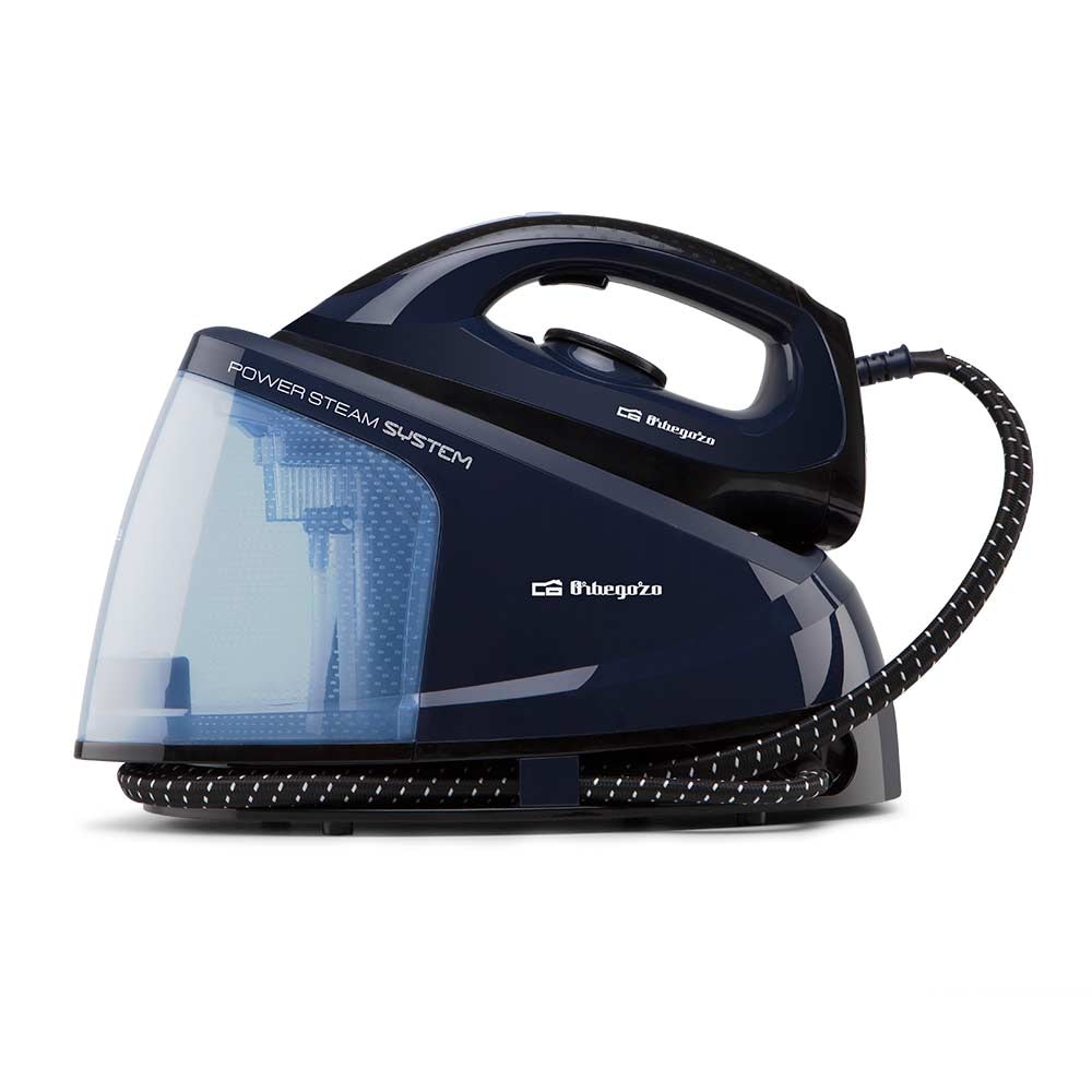 Orbegozo centro de planchado a vapor VP 8550, Planchado en seco y a vapor, regulador de temperatura, botón autolimpieza, depósito 1,2 litros, 2400 W