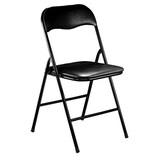 thumbnail of Sedia pieghevole da interno o esterno in acciaio con seduta e schienale in PVC imbottito Closy -  London Gray