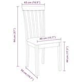 thumbnail of Chaises à manger coussins 2 pcs marron bois massif caoutchouc Modèle Vega Executive Pro