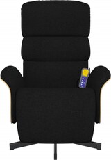 thumbnail of vidaXL Massagesessel mit Fußteil Schwarz Stoff