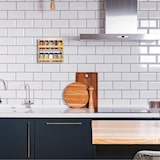 thumbnail of Relaxdays Gewürzregal, 10 Gewürzgläser, mit Streuaufsatz & Schraubverschluss, Stellen & Hängen, Bambus Würzregal, natur