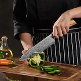 thumbnail of Wakoli EDIB Pro Damast Chefmesser I 20cm Klinge I Pakkaholzgriff