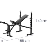 thumbnail of Gymrex Panca multifunzione - Capacità di carico fino a 100 kg - Regolabile - Inclinazione: 180 - 152°