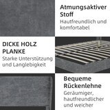 thumbnail of Polsterbett Doppelbett Stoffbett modernes Bettgestell stabiles Design Komfortbett Schlafzimmer vielseitig 140x200 Grau