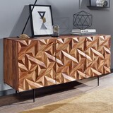 thumbnail of WOHNLING Sideboard 144x72x47 cm Holz Massiv Kommode Anrichte Modern Standschrank