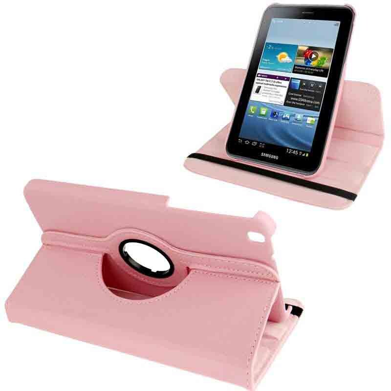 Housse Tablette Samsung Galaxy 3 T-3100 Rose Clair 360° Protection Intégrale 8' YONIS