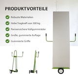 thumbnail of Plattenwagen Stahl Tragkraft 300 kg gummierte Auflage Vollgummiräder Plattentransportwagen in Grün