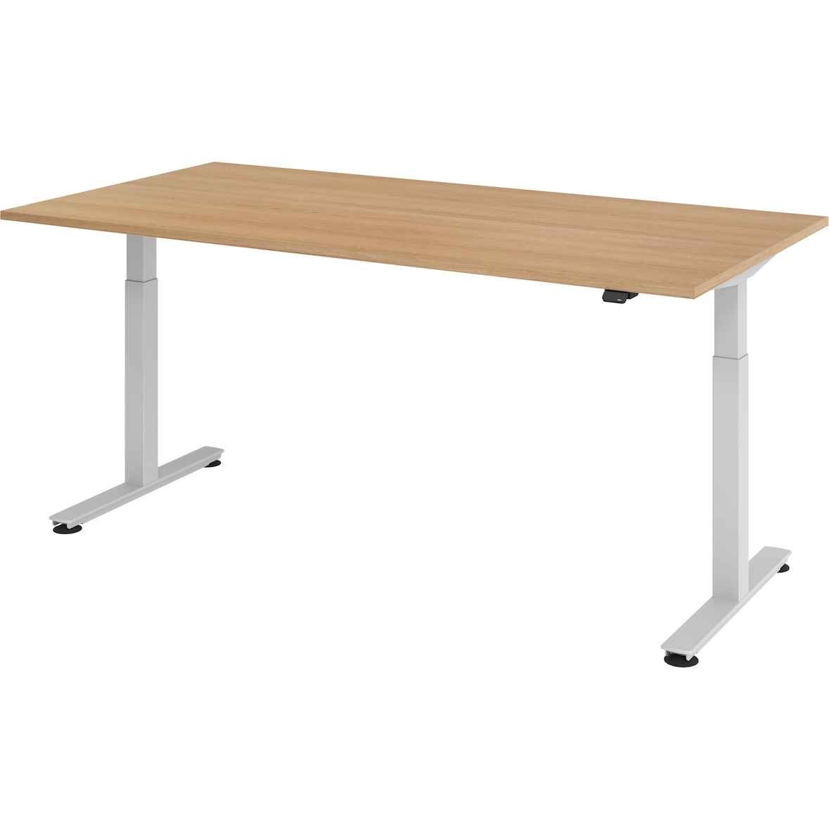 bümö elektrisch höhenverstellbarer Schreibtisch Eiche 200x100 cm - Schreibtisch höhenverstellbar elektrisch, elektrischer Schreibtisch & Gaming
