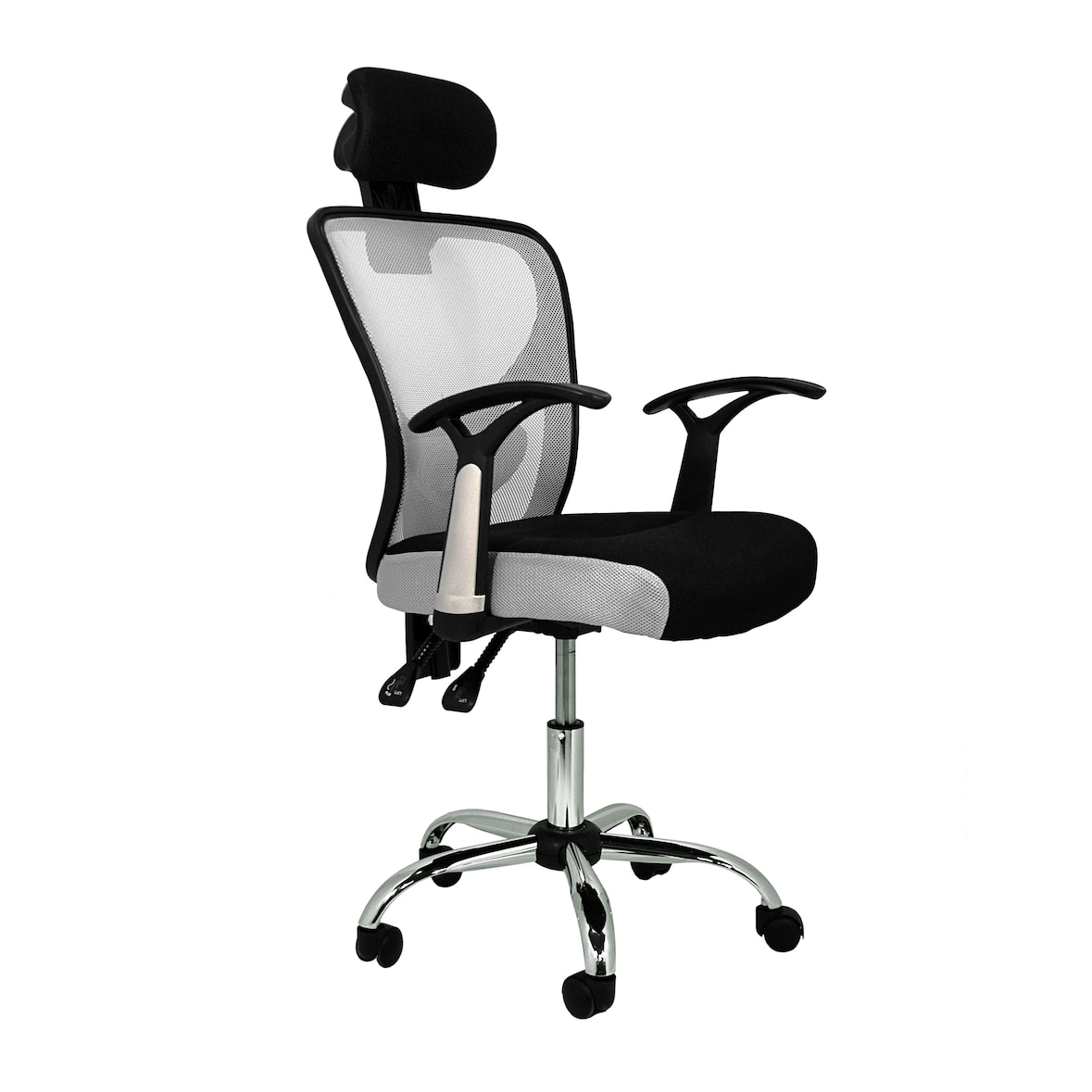 Sillas de oficina con asiento textil color Gris. Modelo Carla