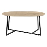 thumbnail of Helloshop26 - Table basse ovale 100 x 60 x 47 cm noir effet chêne 03_0008519