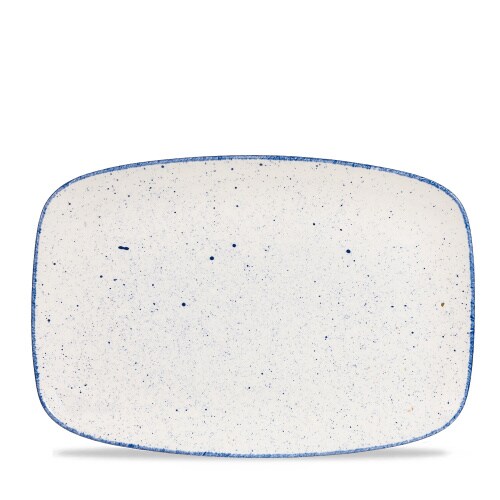 6 x Platte Chef's rechteckig 34,4x23,4cm STONECAST HINTS indigo