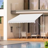 thumbnail of Outsunny Toldo Manual Retráctil 200x150 cm con Manivela de Aluminio Ángulo Ajustable Protección Solar para Terraza Balcón Jardín Patio Blanco