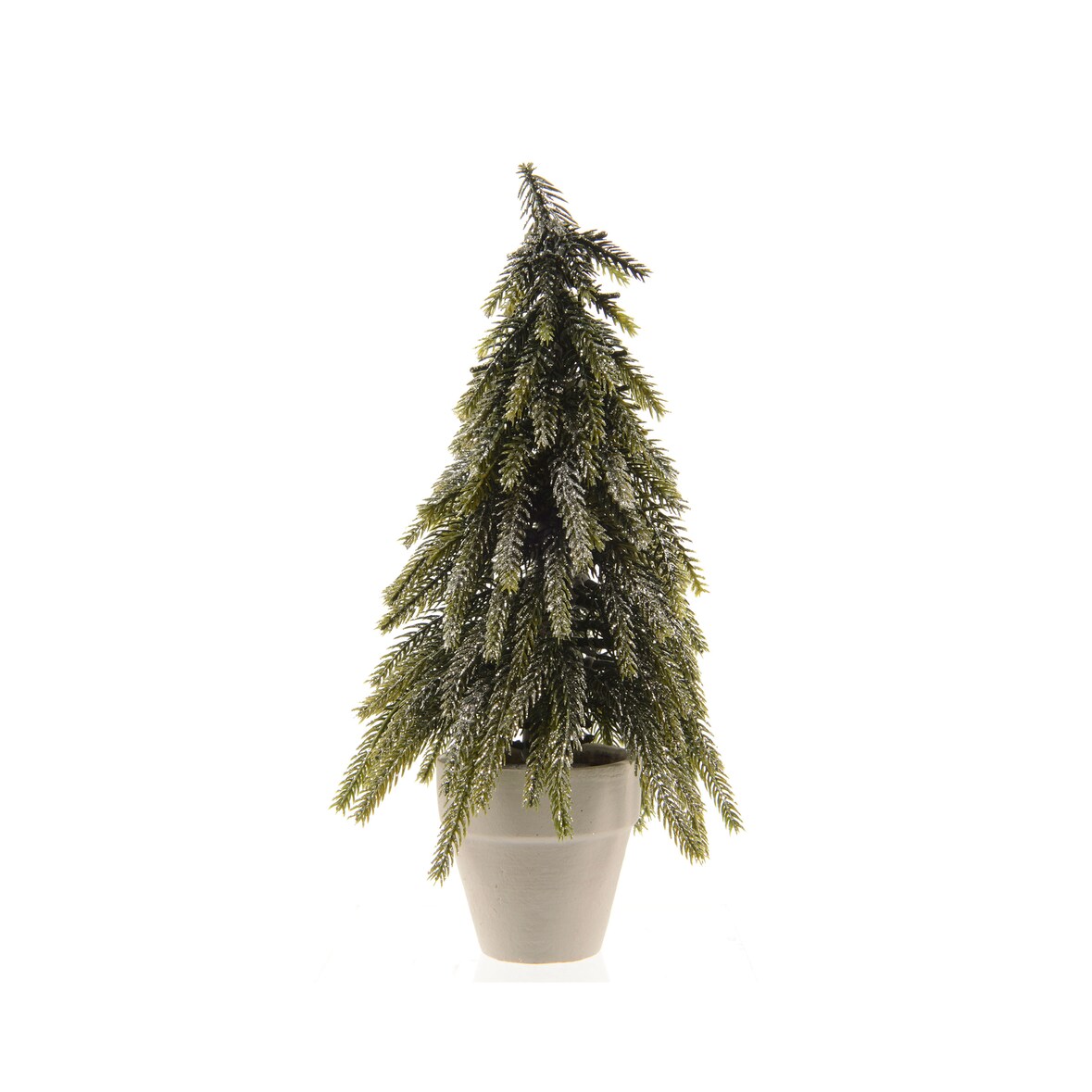 Tannenbaum künstlich im Betontopf 19cm 1 Stück Grün / Weiß