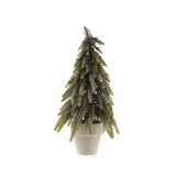 thumbnail of Tannenbaum künstlich im Betontopf 19cm 1 Stück Grün / Weiß