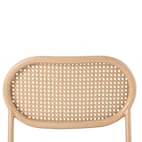 thumbnail of Esszimmerstuhl 4er Set 80x48x46 cm Rattan Rückenlehne PU Sitz Braun mit Metallbeinen ergonomischer Komfort pflegeleichtes Design