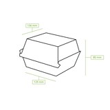 thumbnail of BIOZOYG 300 Stück Burger-Verpackung 11,5 x 10,5 x 8 cm Burgerboxen, braun-weiße Hamburger-Schachteln aus Kraftkarton, Take-Away-Boxen für Hamburger