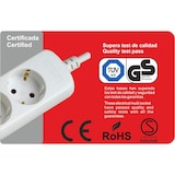 thumbnail of Regleta Enchufe con 3 Tomas sin Interruptor, Blanco, 3 Enchufes, Cable de 1,5 Metros, Protección Infantil, Toma Tierra con protección sobretensiones