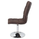 thumbnail of Décoshop26 - Lot de 2 chaises de salle à manger cuisine hauteur variable design élégant tissu brun foncé 04_0000342