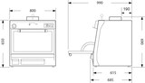 thumbnail of Horno Brasa Pira 80 Black puerta de cristal abatible