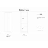 thumbnail of SARMOG MOBILE 2 ANTE KIT L62 P34 H182 in truciolare nobilitato color olmo chiaro