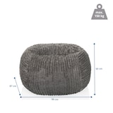 thumbnail of Sitzsack / Bodensofa Sitzolo R Cord Stoff grau hjh LIVING