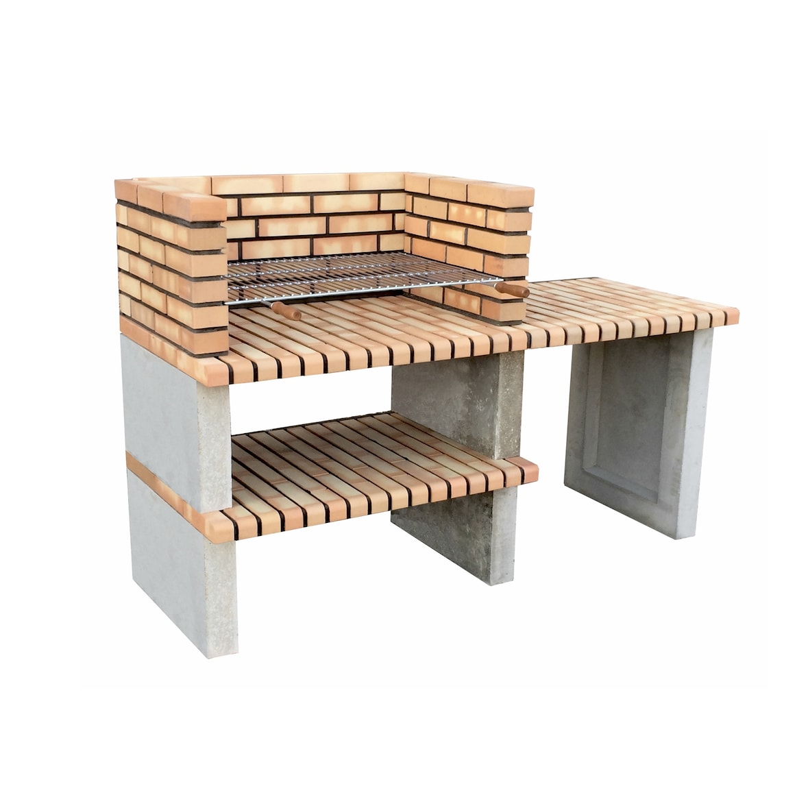 Grill Paellero Almenara, ohne  Kamin, aus farbigen Ziegeln