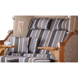 thumbnail of Strandkorb - bene living - Schleswig Pinie Zweisitzer - PE mokka - Modell 555