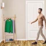 thumbnail of Relaxdays Kleiderständer mit Schuhablage, Kleiderstange, freistehend, Kleiderablage, HBT: 153x87,5x45 cm, Holz, natur