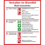thumbnail of Dreifke® Verhaltensregeln Verhalten im Brandfall, ISO 7010, Folie, selbstklebend, 95x115mm