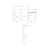 thumbnail of NARDINI FORNITURE Sedia regista in legno laccato tela TWM Ecrù l49xh87xp57 Cm Forte Dei Marmi